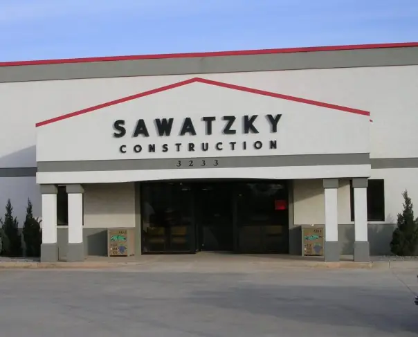 The Sawatzky Construction office at 3233 E Main Street in Weatherford, Oklahoma
